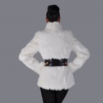 2017 Women Real Fur Coat Full Pelt Women Rabbit Fur Coat Full Length Sleeve Natural Black Fur coats Women Can add hood Plus size