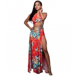 2017 Women Sexy Maxi Dress Halter Vestido Red Woman Party Bodycon Dresses Off Shoulder Club Vestidos Femme Dress  MC5216