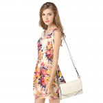 2017 Women Summer Dress Floral Chiffon Women Dress Sleeveless Casual Vestidos 21 styles