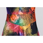 2017 Women Summer Style Printed Bohemian Beach sundress Plus Size V-neck Sleeveless Long Maxi Dress casual Femme Vestidos