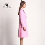 2017 Women Winter Coats Jackets Thick Winter Long Coat Oversized High Quality Pink Runway Blends Outwear