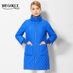 2017 Women's Coat Spring Autumn Women's Fashion Windproof Parkas Female Spring Jacket With Scarf New Design Hot Sale MIEGOFCE