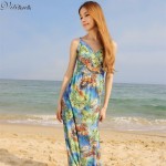 2017 Womens Summer Elegant Vintage Boho Beach Clothing Sexy Bohemian Print Maxi Long Dress Plus Size 5XL 6XL  Vestidos