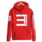 2017 autumn winter men hipster Eminem Hoodies Reverse E Hip-hop fleece hooded male hip-hop funny sweatshirt brand tracksuits mma