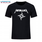 2017 fashion cotton print T-shirt Metallica band men summer relaxed casual T-shirt