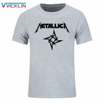 2017 fashion cotton print T-shirt Metallica band men summer relaxed casual T-shirt