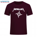 2017 fashion cotton print T-shirt Metallica band men summer relaxed casual T-shirt