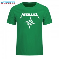 2017 fashion cotton print T-shirt Metallica band men summer relaxed casual T-shirt