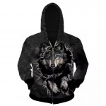 2017 hoodies men hoody sweatshirts fashion 3D wolf hoodies men hooded cloak brand casual hoodie 