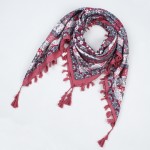 2017 hot sale new fashion woman Scarf square scarves tassel Printed Women Wraps Winter autumn ladies shawls free shipping 003