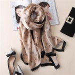 2017 luxury brand new summer women's scarf fashion lady silk scarves print soft shawls pashmina foulard femme long size bandana