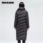 2017 misun female ultra long women's  down coat thickening front fly fashion jackets 