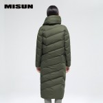 2017 misun female ultra long women's  down coat thickening front fly fashion jackets 