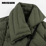 2017 misun female ultra long women's  down coat thickening front fly fashion jackets 