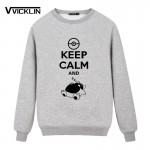 2017 new Fashion Classic Style Keep Calm And Carry On Snorlax Sleep On Pokemon Fleece Hoodies Sweatshirt Music Rock N Roll Band 