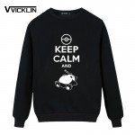 2017 new Fashion Classic Style Keep Calm And Carry On Snorlax Sleep On Pokemon Fleece Hoodies Sweatshirt Music Rock N Roll Band 