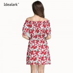 2017 new Fashion Women cherry Maxi Long Casual Summer Autumn Beach Party cotton Dress  WC0584-7