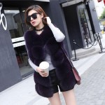 2017 new Fox fur Medium-long Fur Vest female coat diamond vest womens winter jackets and coats natural fur women real fur coat 