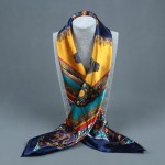 2017 new Silk Square Big Size 90x90cm Scarf Women Fashion High Quality Cheap Imitated Silk Satin Scarves Polyester Shawl Hijab