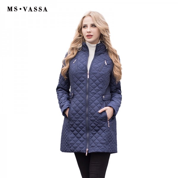 2017 new Women jacket fashion Winter & Autumn padded ladies jacket long quilted coat jacket plus size S-7XL outerwear 