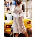 2017 new arrive Spring long sleeve women white dresses  S/M/L