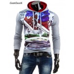 2017 new fashion Sweatshirt men hit color men hoodies hip hop 3D Print  suit slim freeshipping tracksuit