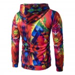 2017 new printing color hooded men's Urban Fashion hooded jacket brand clothing personality fashion hooded leisure hooded coat