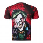 2017 new the Joker 3d t shirt funny comics character joker with poker 3d t-shirt summer style outfit tees top full printing