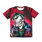 2017 new the Joker 3d t shirt funny comics character joker with poker 3d t-shirt summer style outfit tees top full printing