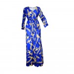 2017 sexy summer maxi long dress african clothing bazin riche robe golden chain print vestidos mujer loose sparkly dashiki dress