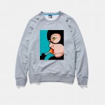 2017 spring Men Hoodies Sweatshirts Long-sleeved round neck Japanese men Trendy fashion Print original Batman Lollipop