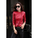2017 spring leather jacket women slim Plus size 5XL women's leather clothing coat short design leather coat lady clothing