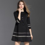 2017 spring summer ladies sexy office dress casual women maxi slip dress black mori girl plus size 4xl a-line dresses vestidos