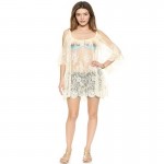 2017 summer Women Sexy Beach Wear dresses Crochet Lace up Sheer slip Dress White Black Female Hippie outing output