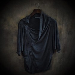 2017 summer wear new youth fashion batwing coat loose big yards short sleeve T-shirt male batwing coat pure color T-shirt