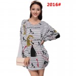 2017 winter women dress plus size  4xl long sleeve casual bohemian dresses print loose long tunic tops vestidos de inverno