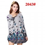 2017 winter women dress plus size  4xl long sleeve casual bohemian dresses print loose long tunic tops vestidos de inverno