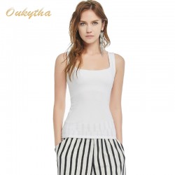 2017Summer Sexy Low-cut Basic T-shirts Tank Top Solid  Cotton Self-cultivati Sleeveless Camisole tops women's short T-shirt 2090