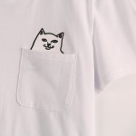 2018  Rock Fashion T Shirt Women Middle Finger In The Pocket Print T-shirt Women Joke Mischief Tee Shirt Femme Free Shipping