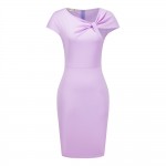2018 Fashion Solid Summer plus size Women Dress Slim Work Slim One-piece 
