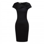 2018 Fashion Solid Summer plus size Women Dress Slim Work Slim One-piece 