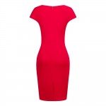 2018 Fashion Solid Summer plus size Women Dress Slim Work Slim One-piece 