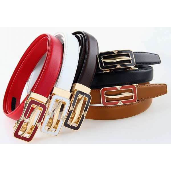 2018 Hot Fashion Wide Genuine Leather Belt Woman Cow Skin Belts Girls Dress Jeans Belts Automatic Waist Band 110 130 135 cm