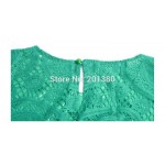 2018 Lace Women Summer Dress maxi Hollow Out dresses Short Sleeve Plus size vestidos 5colors Q426