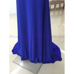 2018 New Arrival Dubai Europe Mermaid Dress Royal Prom Long Dress V Neck Floor Length Women Red Gowns Robe De Soiree