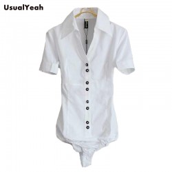 2018 New Fashion Elegant Short sleeve V neck OL Body Shirt Blouse office work wear Button Design blusas White Black S-XXL SY0173