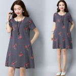 2018 New Summer Dress Loose large Size embroidery Women dress Vestidos Robe Elbise