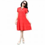 2018 New Vintage Summer Dress Vestidos Robe Loose Plus Size Short Sleeve Print Office Women Dress Elbise M-4XL Size 