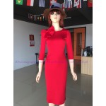 2018 Spring New Womens Dresses Elegant Vintage Slim Sexy Rockabilly Long Sleeve Bow Party Work Sheath Bodycon Pencil Dress XXL