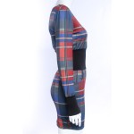2018 Women Plaid Dress Printed O-neck Long Sleeve Dress Office Casual Women Winter Dress Vestidoes Slim Female Elegant Dress 